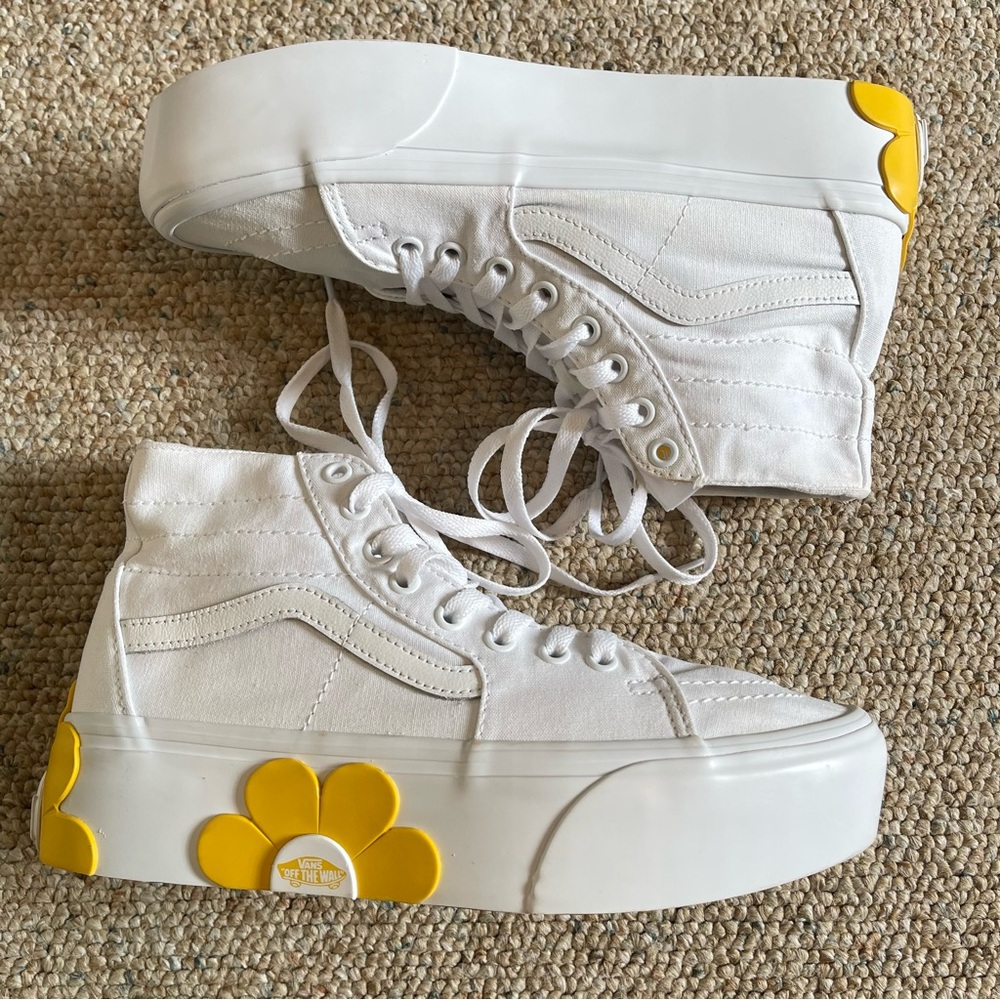 Vans SK8-Hi Tapered Stackform OSF Platform Sneakers Yellow Daisy W 9.5/ M 8 - Picture 2 of 16